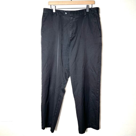 Izod black straight leg flat front golf pants men's size 34 B180 - Picture 1 of 4